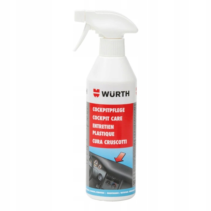 Spray de intretinere pentru interior auto, Wurth, 500ml, ecologic, antistatic