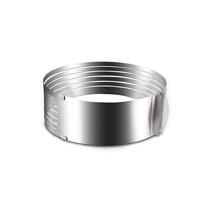 ORBER állítható tortaforma, 24-30 cm, rozsdamentes acél, 8,5 cm magas, ezüst