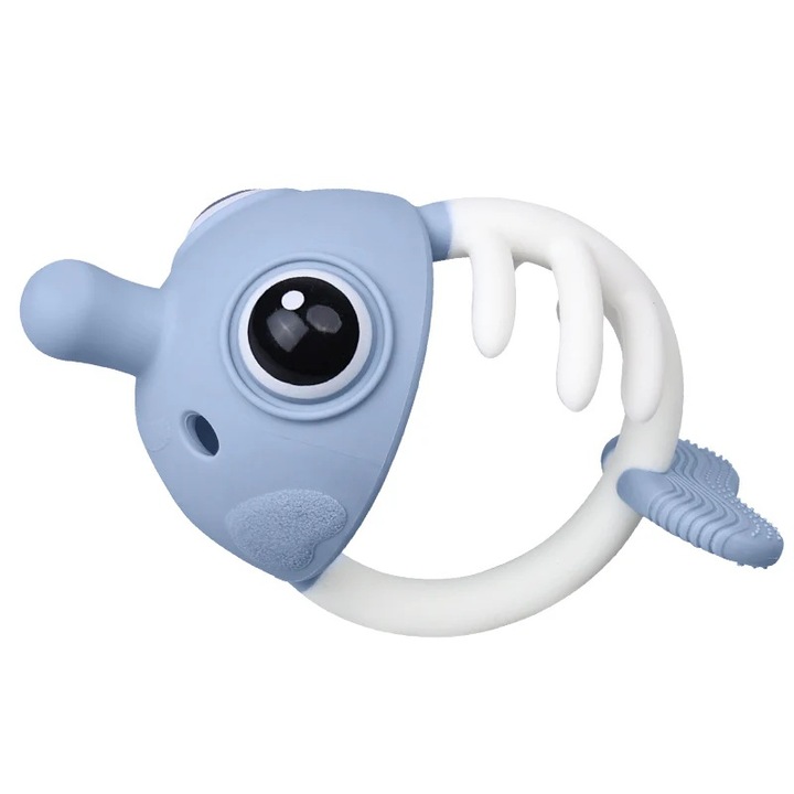 Inel Gingival Din Silicon, Mombella, Clownfish - Light Blue