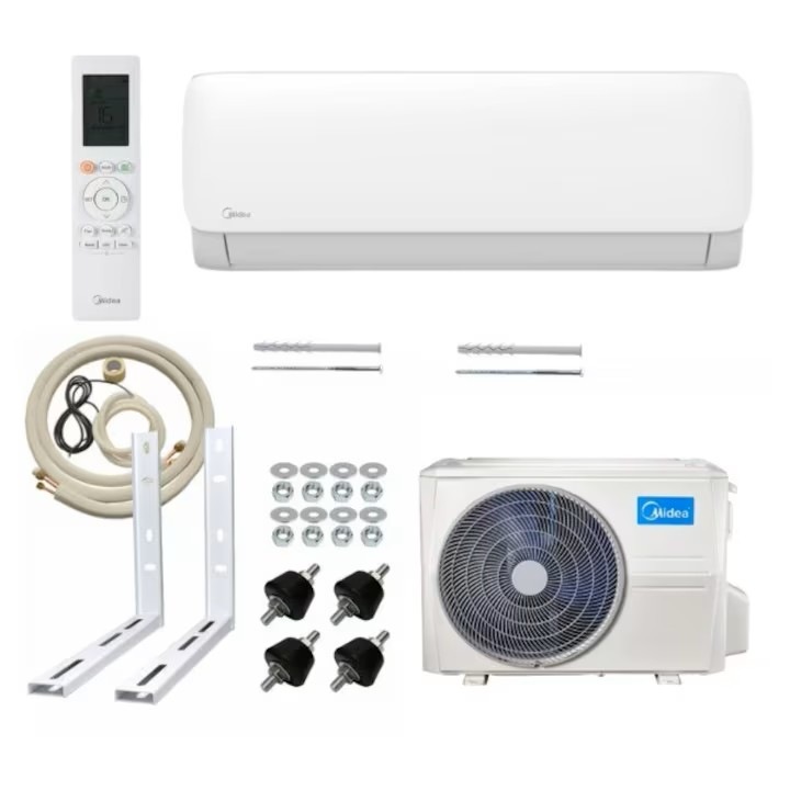Pachet aer conditionat MIDEA XTREME FRESH 12000 BTU-MSAGBU-12HRFN8-QRD1GW si kit complet de montaj