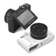 Цифров фотоапарат AZFAMZOP®, 5K Ultra HD, 75MP, 18x цифрово увеличение, Автоматичен фокус, 180° въртящ се екран с 3.0 инча сгъваем дисплей, Вграден Wi-Fi, Преносим, Пълен комплект с 2 батерии и включена 32GB карта памет, Бял