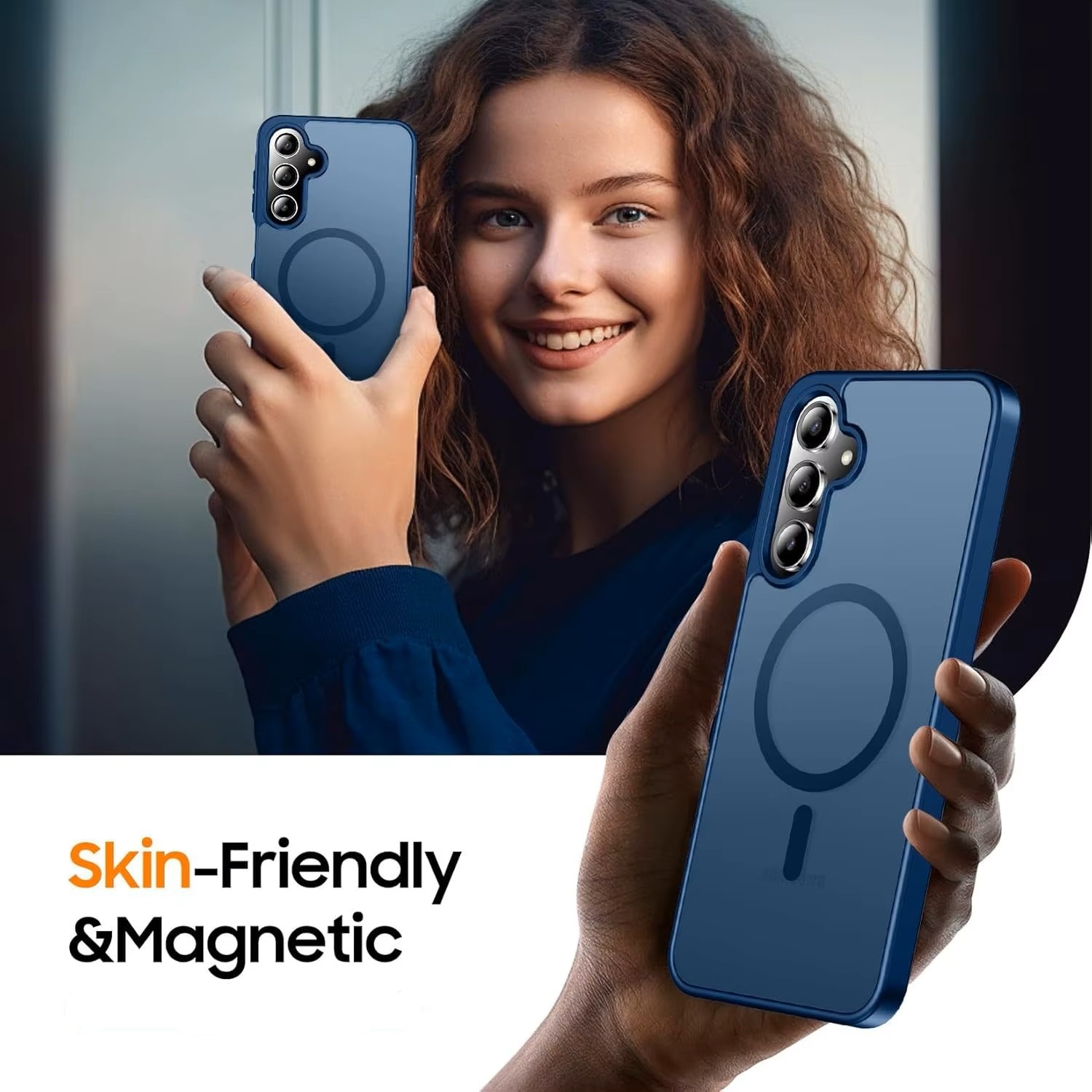 Husă pentru Samsung Galaxy S26 Plus, TYBO, Ultra Slim, Antisoc, Albastru
