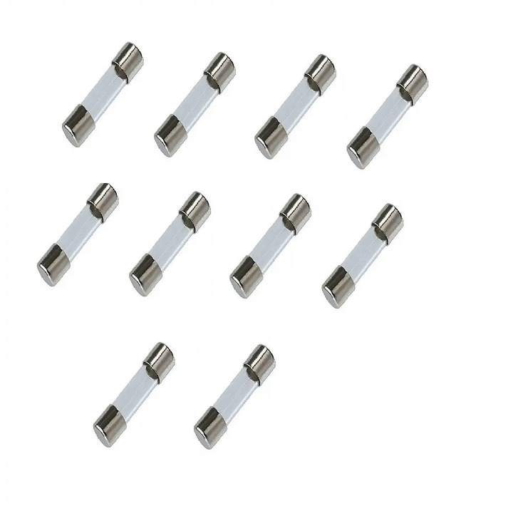 10 db T800mA 250VAC késleltetett biztosíték készlet 5x20mm üveg ESKA 522.516-10