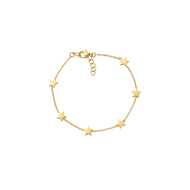 Bratara din aur Antonia Gold, design delicat, stelute, 190mm