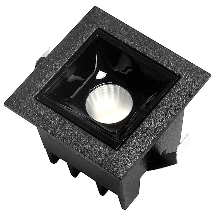 Lampa podtynkowa Domeno LED 2W 4000K, neagra, 1 sursa de iluminat