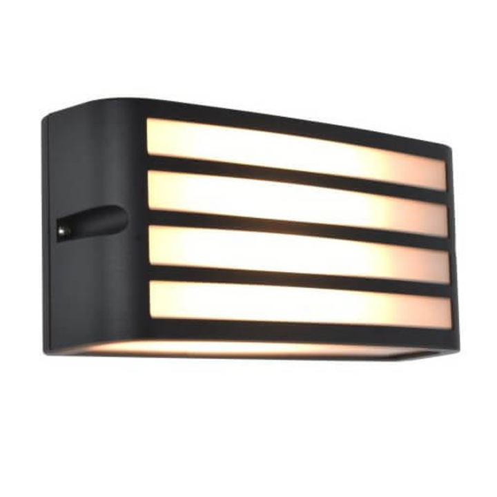 Lutec Zebra kültéri fali lámpa, szürke, IP54, 1 db E27 LED fényforrás