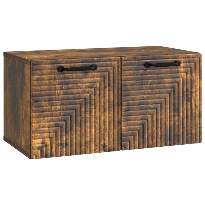 vidaXL Fali TV szekrény Füstös Tölgy 59, 5 x 31 x 30 cm Szerelt Fa 898710