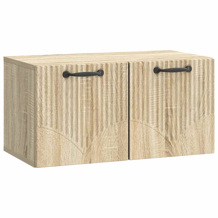 vidaXL Fali TV szekrény Sonoma Tölgy 59, 5 x 31 x 30 cm Szerelt Fa 899047