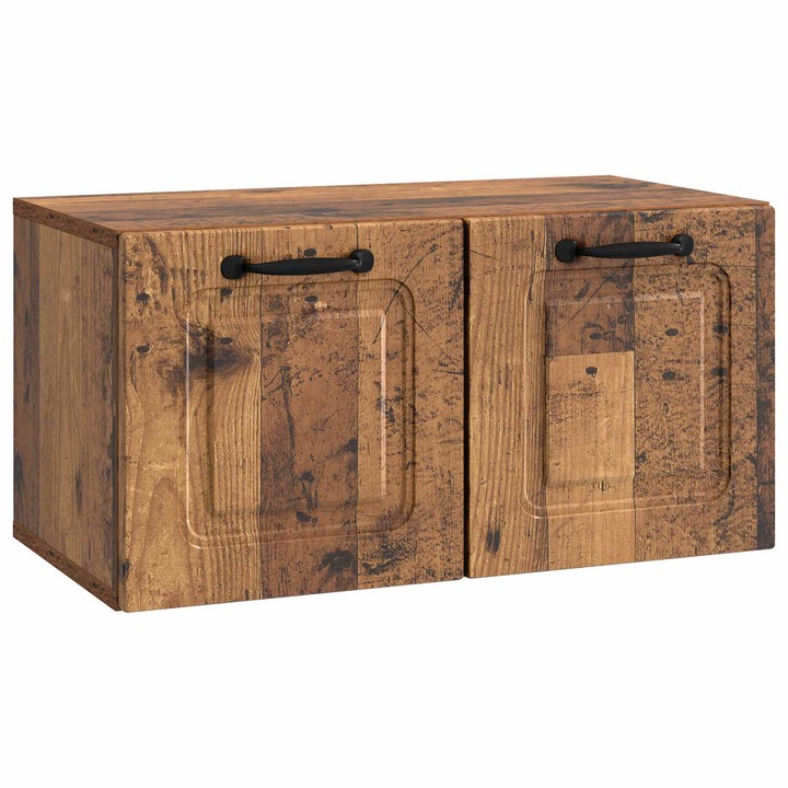 vidaXL Fali TV szekrény Antik Fa 59, 5 x 31 x 30 cm Szerelt Fa 899393