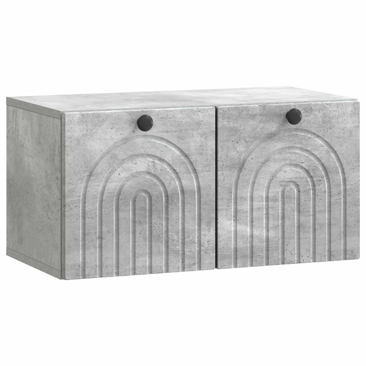VidaXL Fali TV szekrény Betonszürke 59,5 x 31 x 30 cm Szerelt Fa 898198