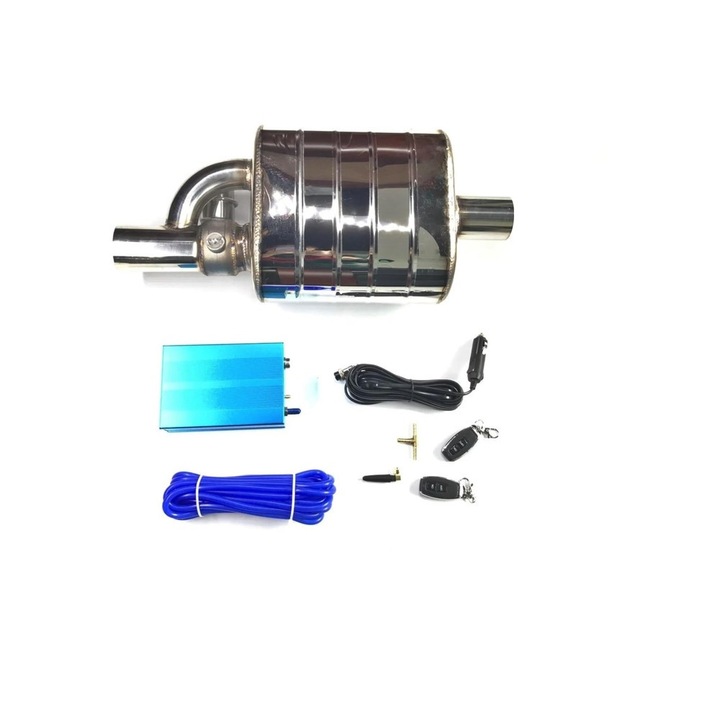 Toba sport evacuare auto cut off valve cu telecomanda 76 mm reglaj sunet inox