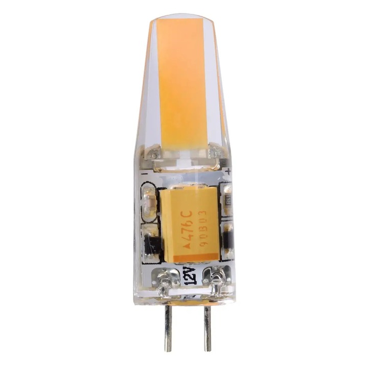 Lucide LED izzó 1,5W 2700K 150lm fém fehér