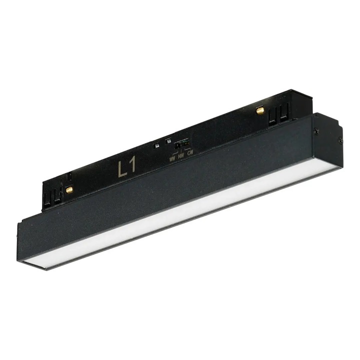 Azzardo Alfa AZ6236 kétsínes spotlámpa, fekete, LED 12W, 3000-6000K