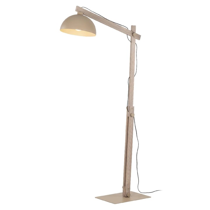 Lampa de podea TK Lighting Oslo, bej, 1 sursa LED E27, dimensiuni 30x150cm