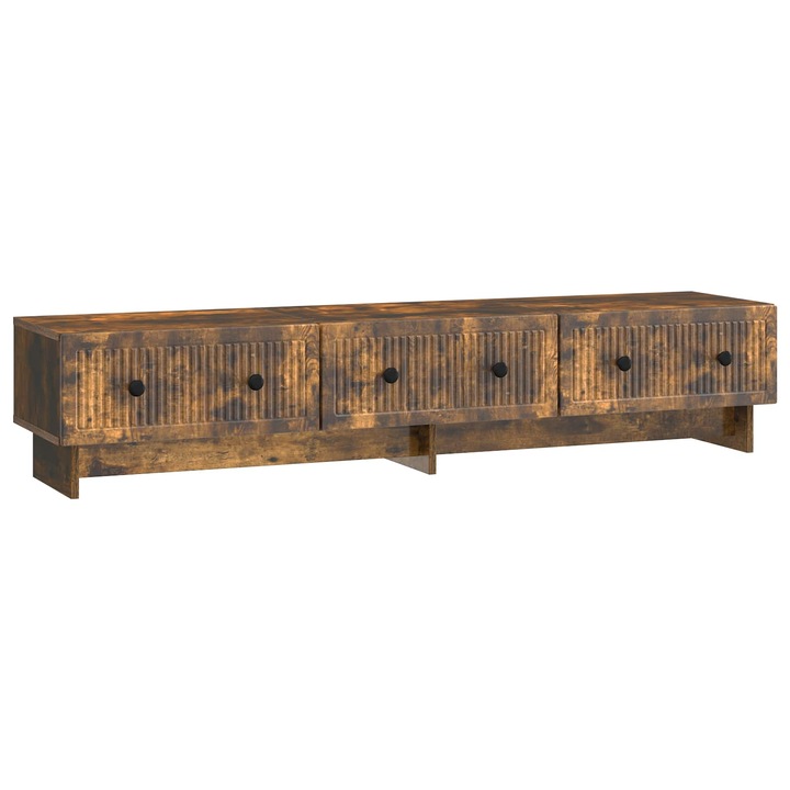 Cabinet TV vidaXL, Stejar fumuriu 147 x 34 vidaXL, 5 x 30 cm Lemn prelucrat
