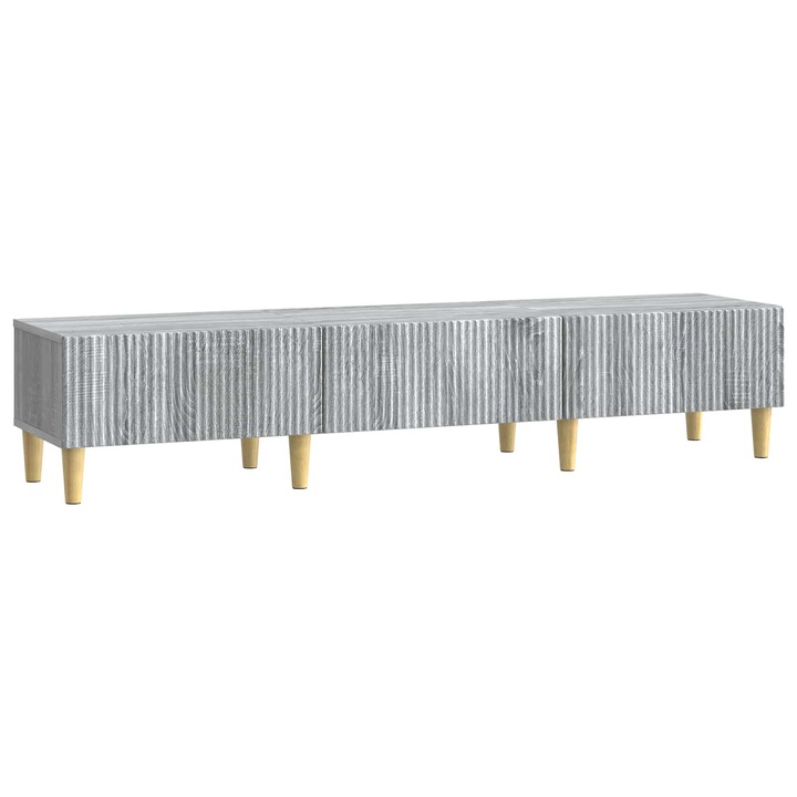 Cabinet TV vidaXL, Sonoma gri 147 x 34 vidaXL, 5 x 30 cm Lemn prelucrat