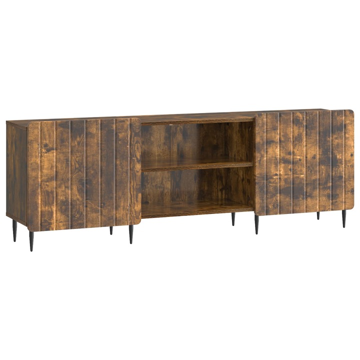 Cabinet TV vidaXL, Stejar fumuriu 150 x 31 x 52 cm Lemn prelucrat