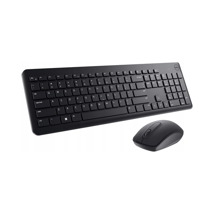 Set wireless tastatura si mouse Dell KM3322W, negru, 449x123x25mm, 1000 DPI