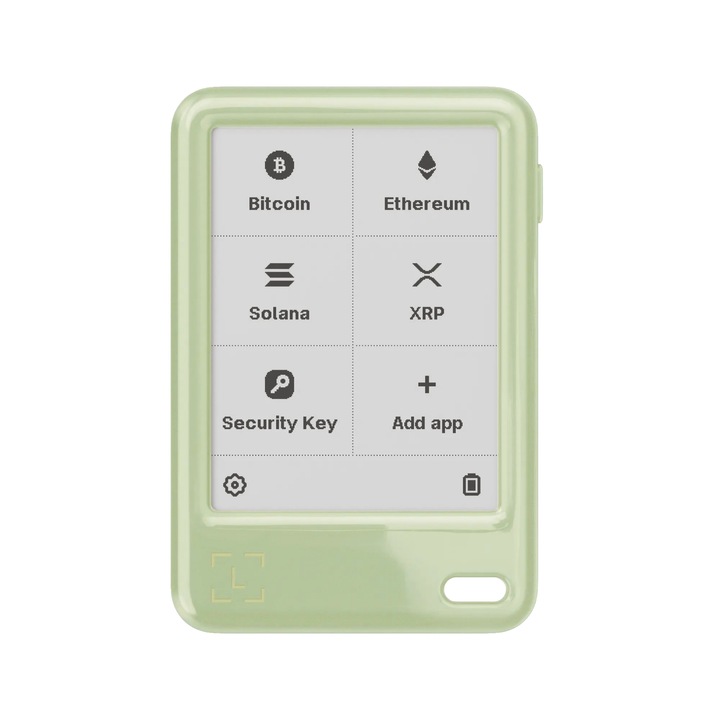 Ledger Nano Gen 5 elektronikus pénztárca, Bitcoin, Ethereum, Solana, Cardano, NFT és egyéb virtuális valutákhoz, Recovery Key, Matcha Green