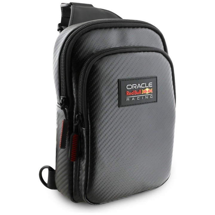 Чанта за телефон, емблема Red Bull, Crossbody, черна