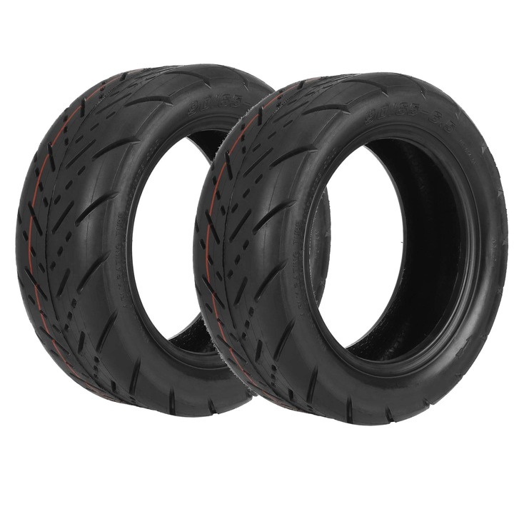 Set 2x Anvelopa 90/65-6.5, XuanCheng pentru trotineta electrica KuKirin G4, Motus Pro 11, Techlife X9, Tubeless, Negru