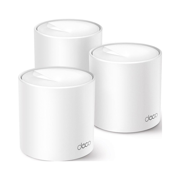 TP-Link Deco X10 vezeték nélküli router, 3 db-os készlet, 2x10/100/1000 Mbit/s, 2,4 GHz/5 GHz