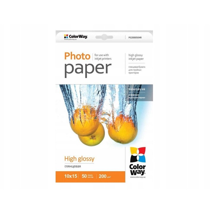 Фотохартия ColorWay 10x15 см, 200 гр/м2, гланц