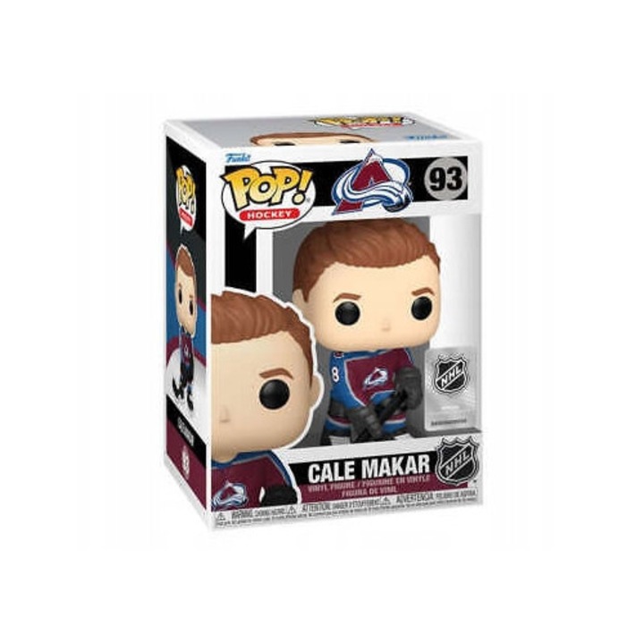 Funko POP! NHL Avalanche Cale Makar 93 figura, 11cm, többszínű, szett