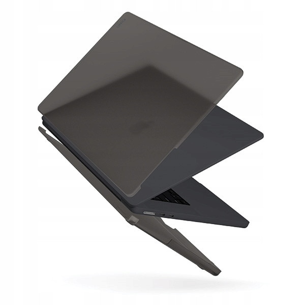 Etui laptop UNIQ Claro pentru MacBook Air 15" (2023), transparent gri, material PC