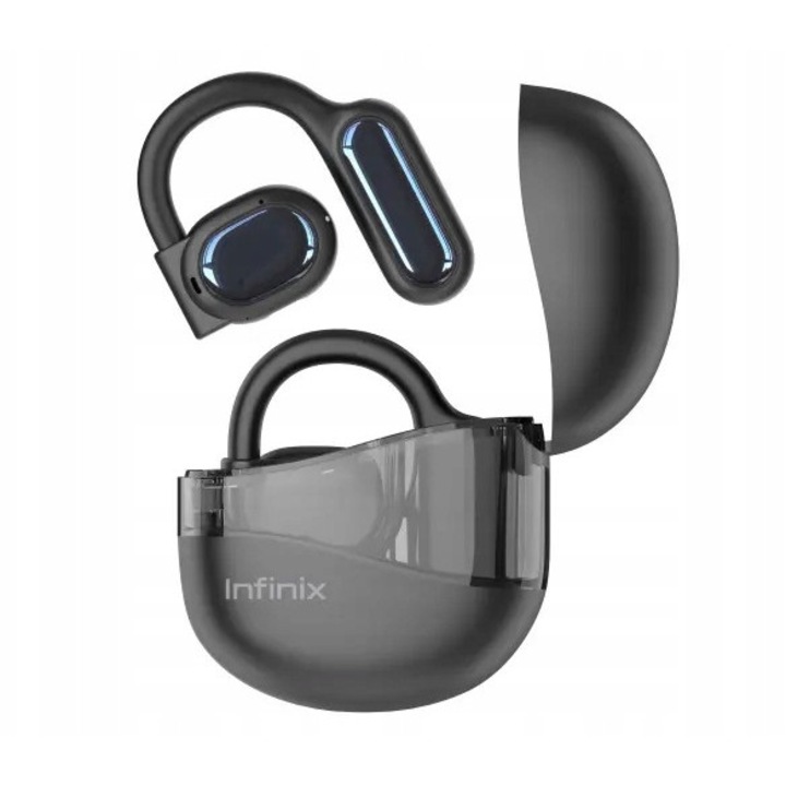 Infinix XBuds 3 Loop vezeték nélküli fülhallgató, True Wireless, Bluetooth 5.3, fekete, 12 óra üzemidő