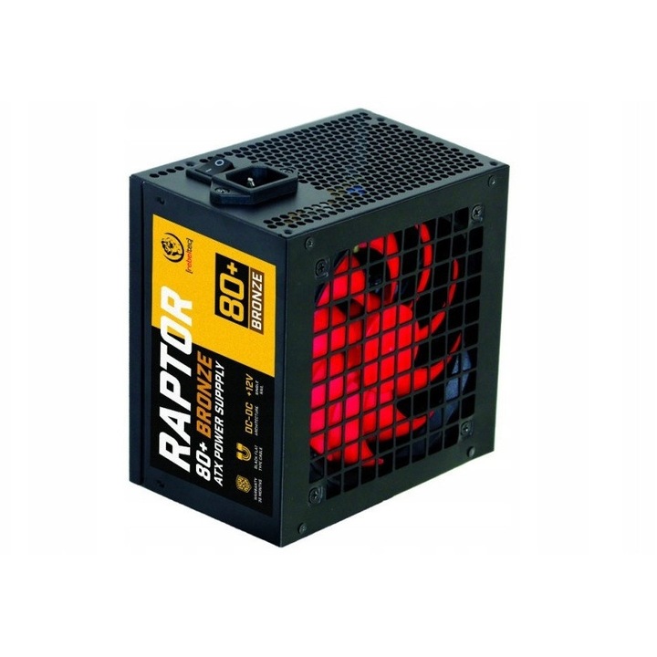 Rebeltec Raptor 600W 80 Plus Bronze fekete PC tápegység 150x140x86mm