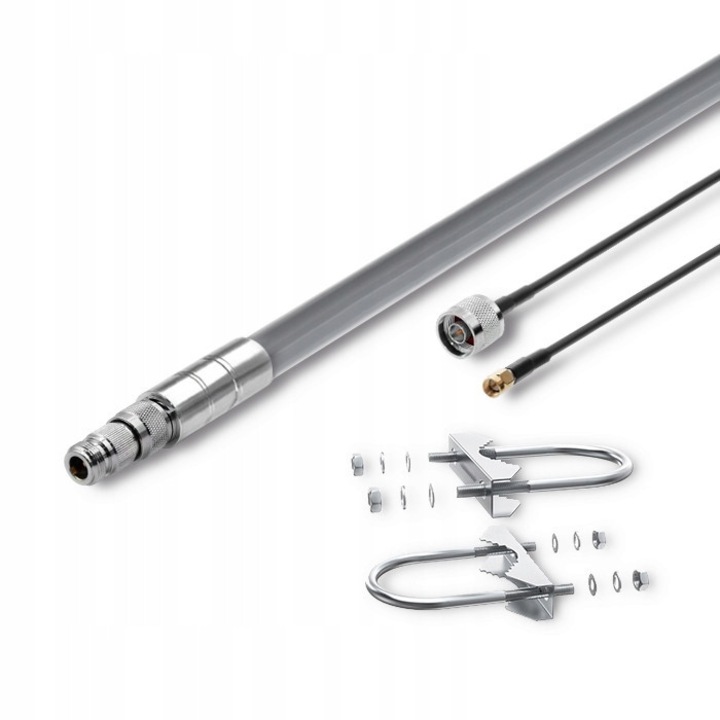 LoRa Qoltec antenna szett 5.8 dBi + tápkábel, többszínű, LoraWAN alkalmazásokhoz, 868 MHz