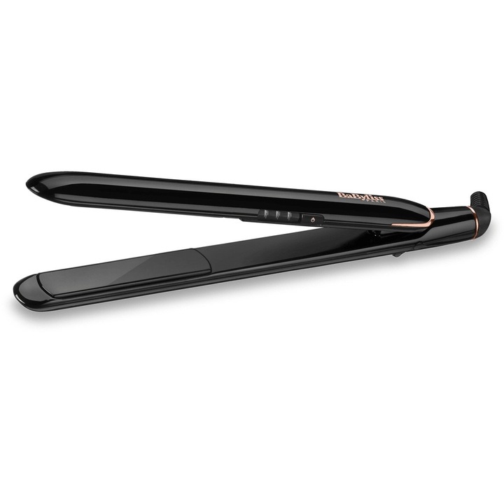 Placa de indreptat parul BaByliss ST250E, titan-ceramica, negru, 25mm, 230°C