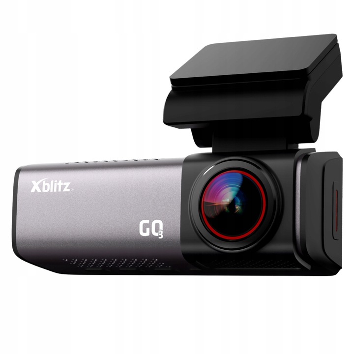 Xblitz XB-GO3 autós kamera dashcam 4K UHD, beépített GPS, Wi-Fi, G-szenzor, parkolási mód, fekete/szürke, 1 db