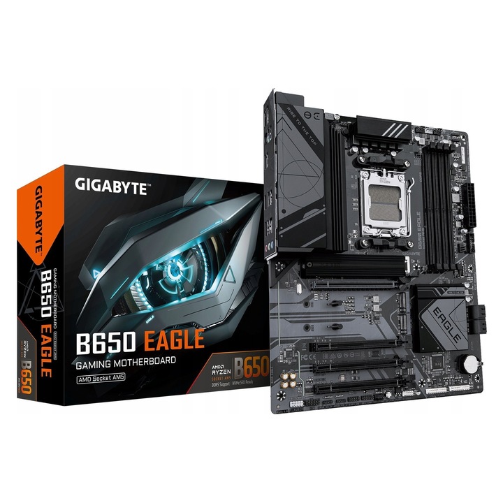 Placa de baza Gigabyte B650 EAGLE, DDR5, SATA3, PCIe4.0, ATX, 244x305mm