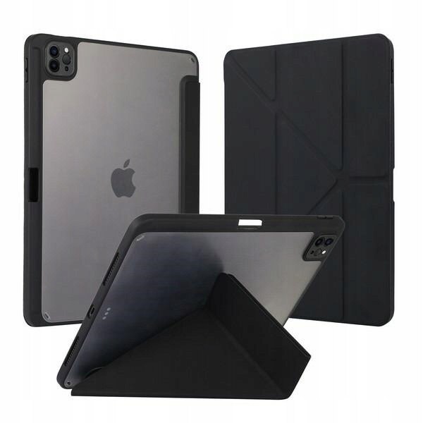 Husa Beline Smart Stand, TPU/acrilic cu suport incorporat, negru, pentru Apple iPad Air 13 (2024), GE7QORFVQYNG