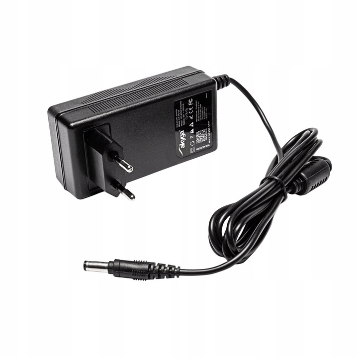Akyga 26V 400mA 5.5x2.1mm kapcsolóüzemű tápegység, fekete, 1.5m