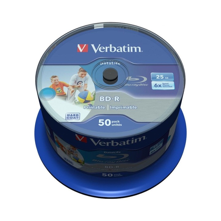 Blu-ray Disc Verbatim DataLife 25GB 6x imprimabil set 50 buc