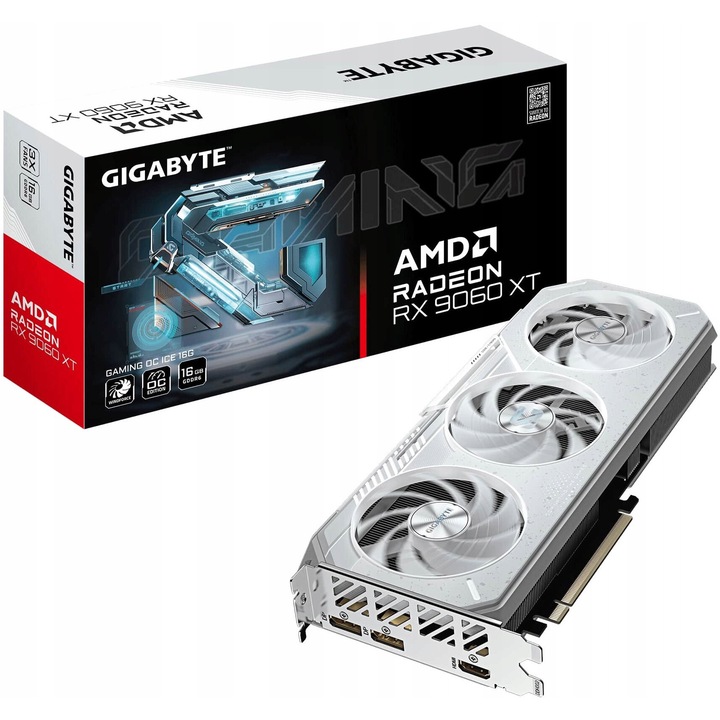 Placa video Gigabyte Radeon RX 9060 XT GAMING OC ICE 16G, 16GB GDDR6, 128-bit, RGB