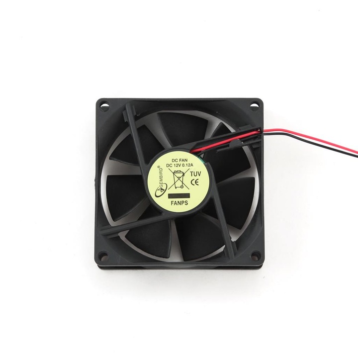 Ventilátor PC Gembird FANPS, 80x80x25mm, 2500RPM, 2 tűs, 12V, 27.9CFM, 25dB