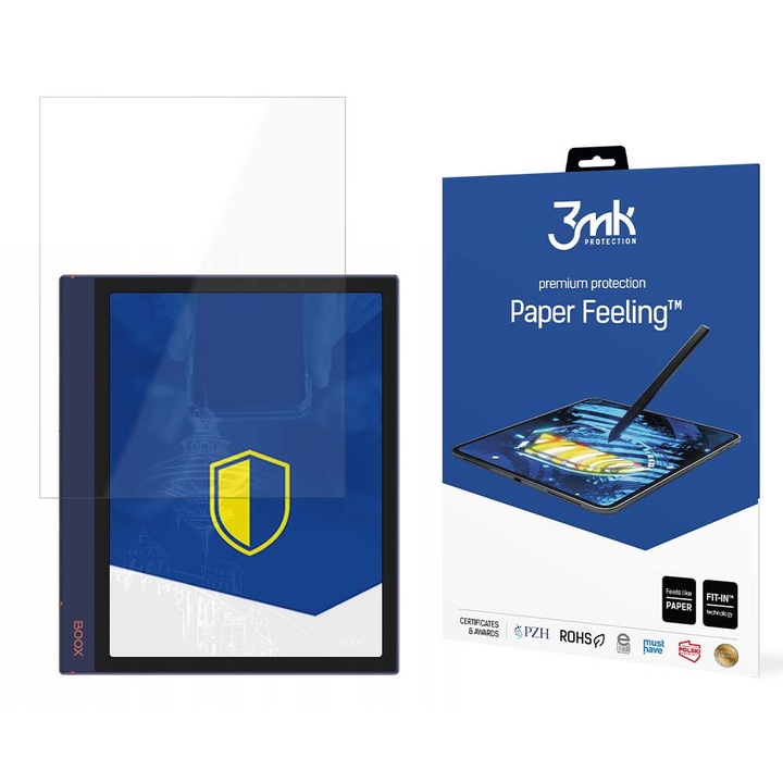 Фолио за защита на таблет 3mk Paper Feeling, комплект от 2 броя, съвместимо с Boox Note Air 2/2 Plus, 0,18 мм, против отпечатъци, прозрачно