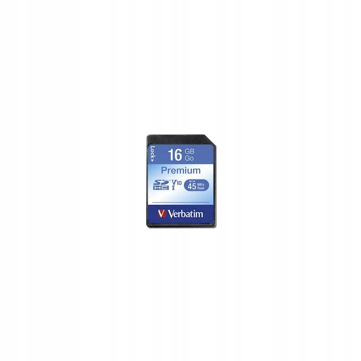 SDHC карта памет Verbatim 16GB, Клас 10, скорост 10MB/s, многоцветна