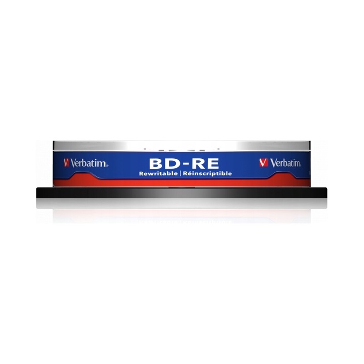 Дискове BD-RE Verbatim 25GB 2x Презаписваеми, комплект 10 броя, Hard Coat