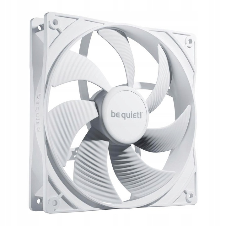 Ventilátor PC be quiet! Pure Wings 3 140mm PWM, max. fordulatszám 1200 RPM, zajszint 21,9 dB, Fehér, 1 db.