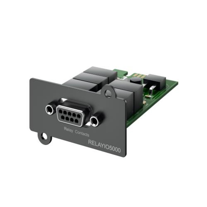 Placa contacte fara potential Ever Powerline RT PLUS, placa extensie, modul releu pentru UPS, negru/verde