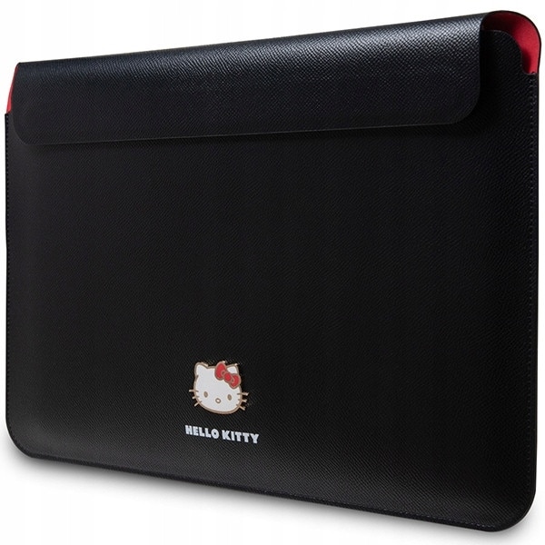 Etui laptop Hello Kitty, 14", negru, ecologic, 35,5x24,5x2,5cm