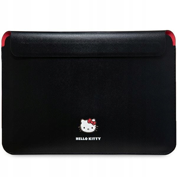 Etui laptop Hello Kitty, 14", negru, ecologic, 35,5x24,5x2,5cm