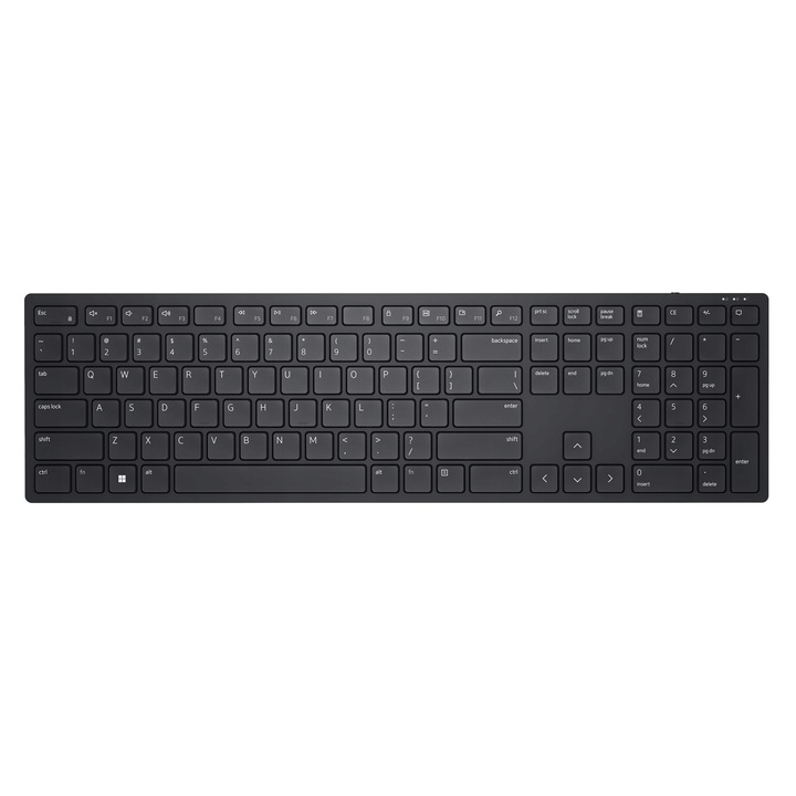Tastatura wireless Dell KB500, neagra, dimensiuni 433x123x34mm, 2.4GHz, 100% full-size