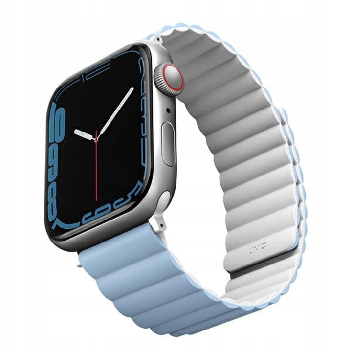 Реверсивна магнитна каишка UNIQ Revix, синьо-бяла, 22x126x22x106mm, за Apple Watch 42/44/45/49mm