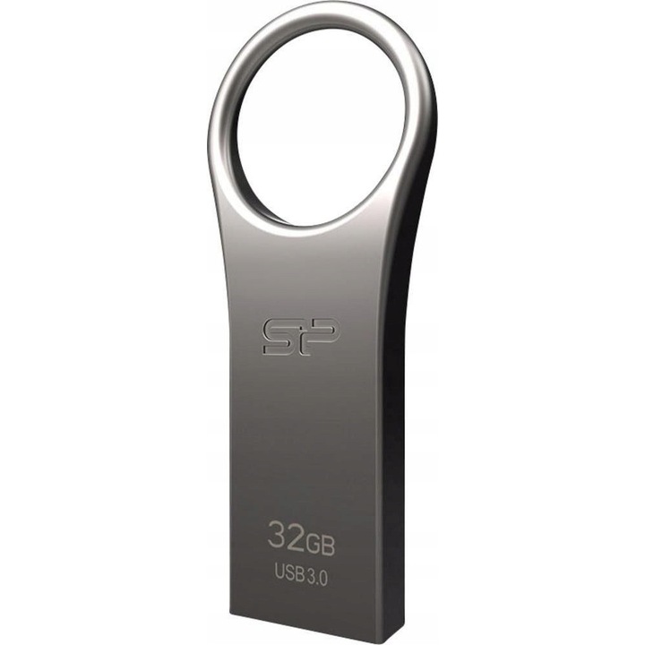 Флашка 32GB, Silicon Power Jewel J80, USB 3.2, сребрист, 44x18x4.5mm